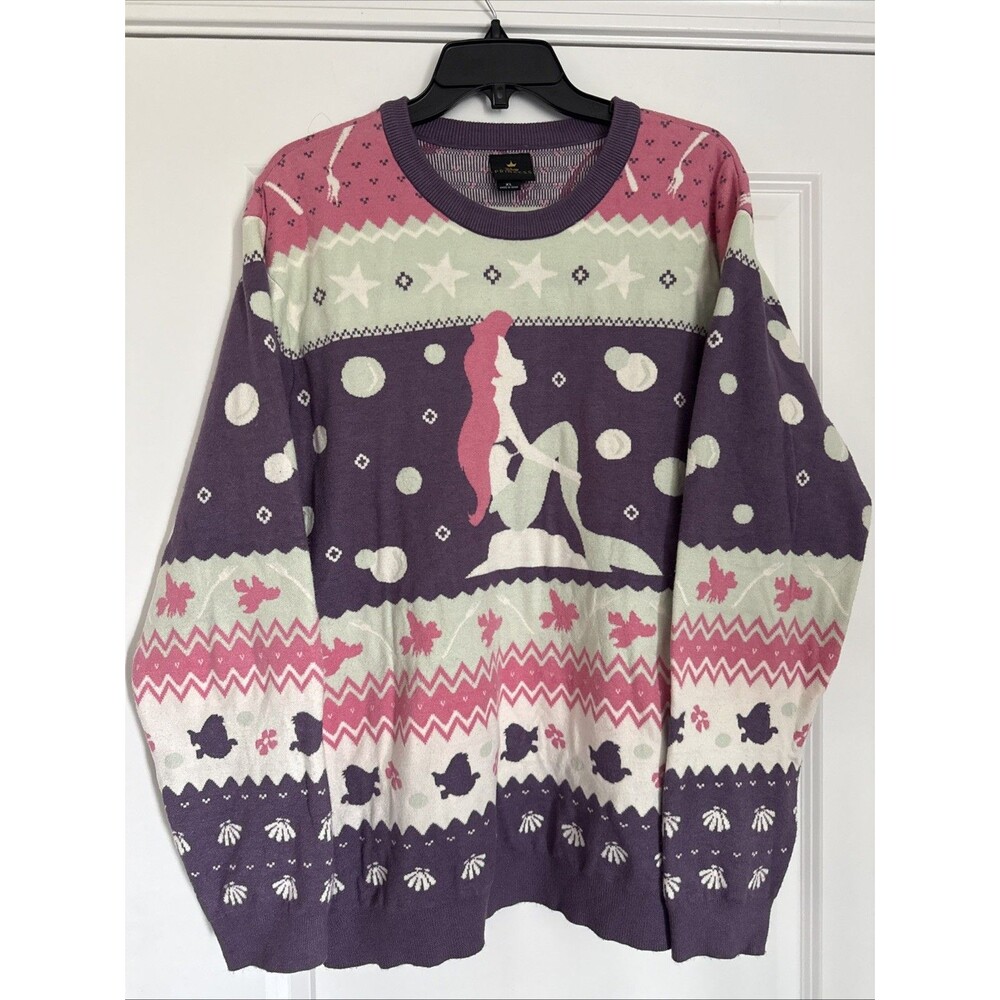 Ariel BoxLunch Disney Princess Little Mermaid Holiday Sweater XL 2020 Exclusive